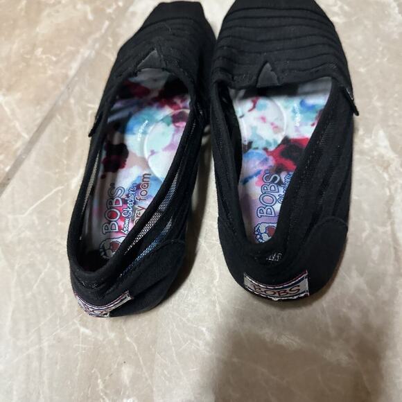 BOBS from Skechers Memory Foam Casual Flats Sz. W6 Black And Mesh NWOT - Picture 4 of 4